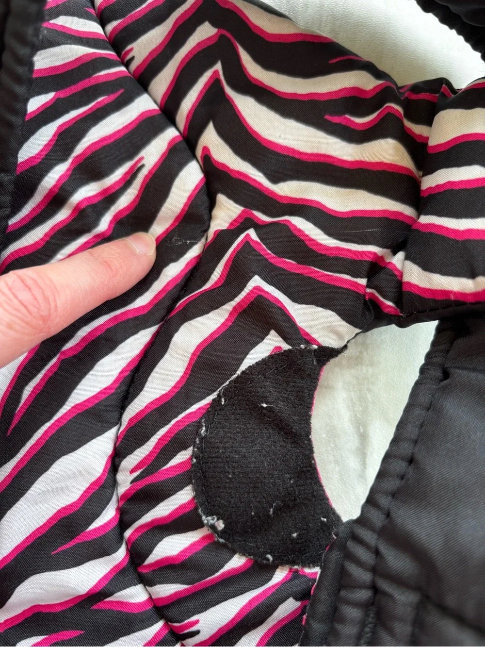 Evenflo Baby Backpack Carrier 7-25 lbs Black Pink White Zebra Stripes Breathable